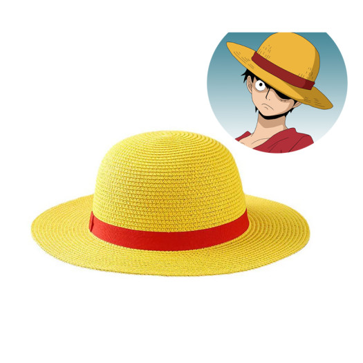 Luffy Straw Hat Multifunctional Anime Cartoon Character Sunscreen Straw Hat Cosplay Sun Hat